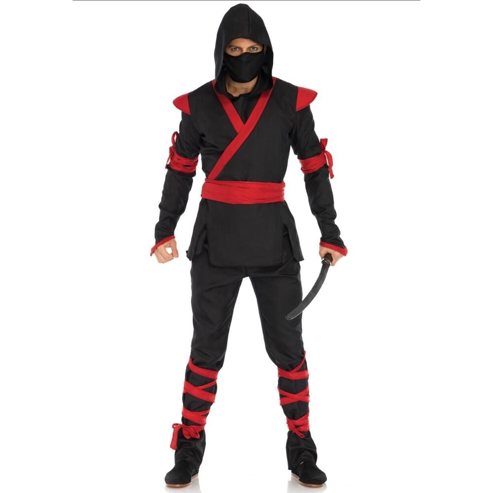 Leg Avenue Ninja Black & Red Halloween Costume Cosplay Size M/L